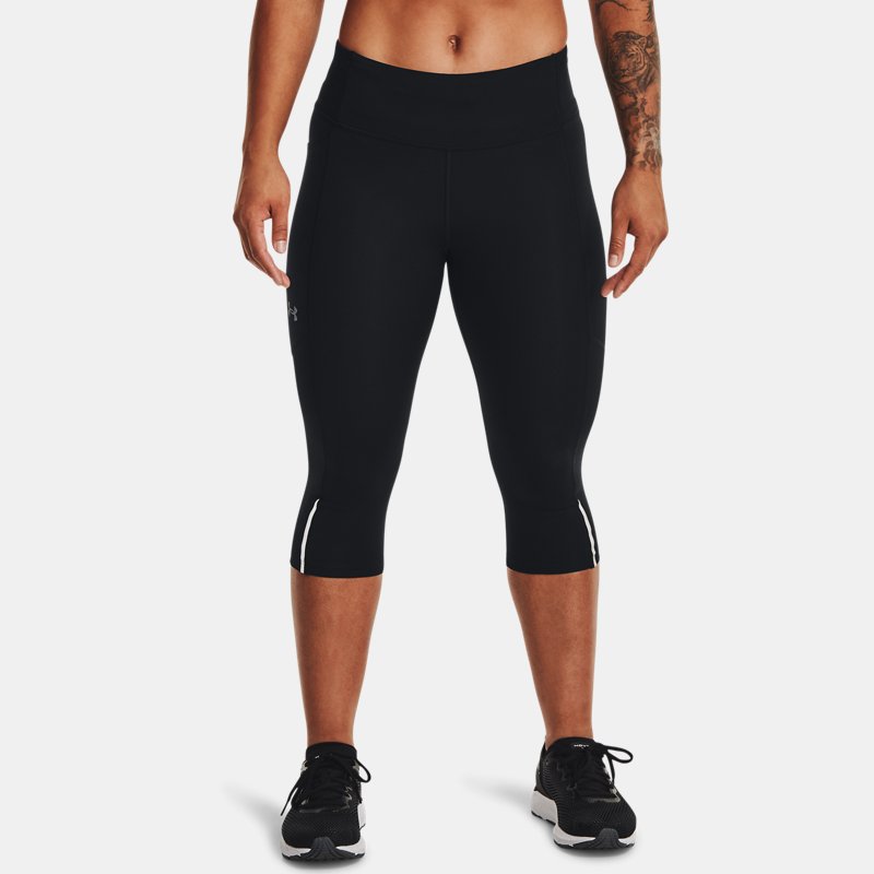 Women's  Under Armour  Fly Fast 3.0 Speed Capris Black / Black / Reflective XS